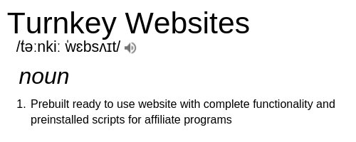 What is A Turnkey Website